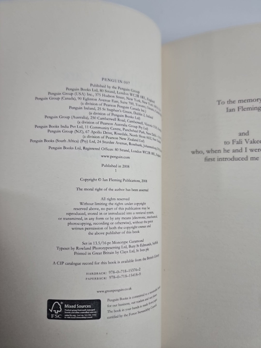 James Bond 007 - Devil May Care - Sebastian Faulks - 1st Edition  signed