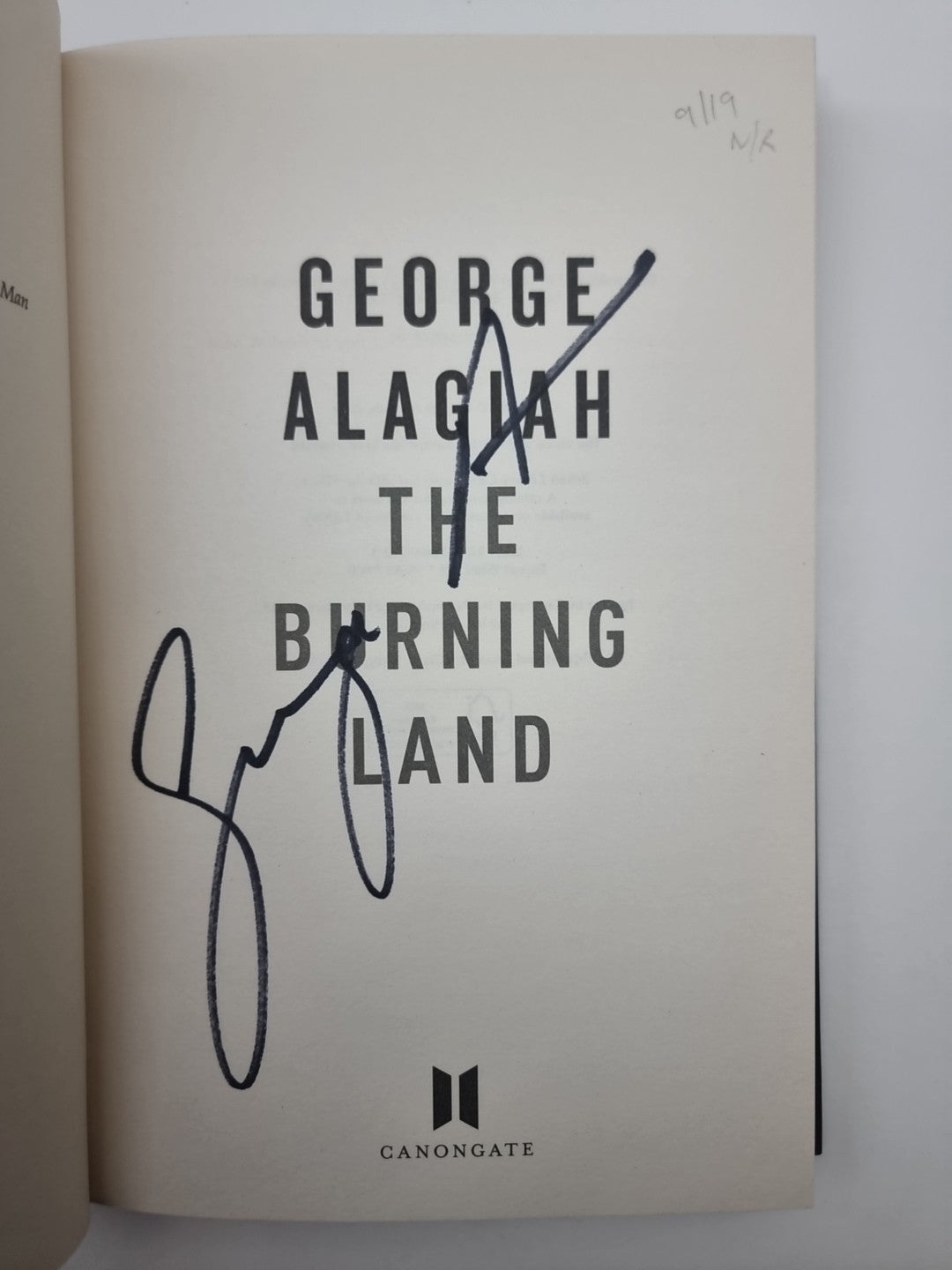 The Burning Land by George Alagiah (Hardcover, 2019) 1st Edition Signed