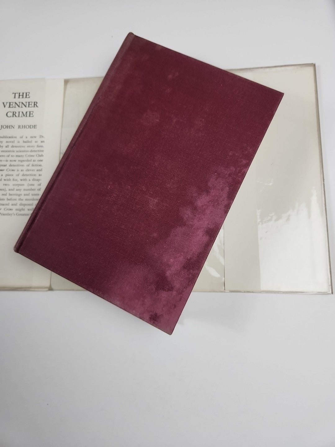 1933 The Venner Crime by John Rhode First Edition Dust Wrapper