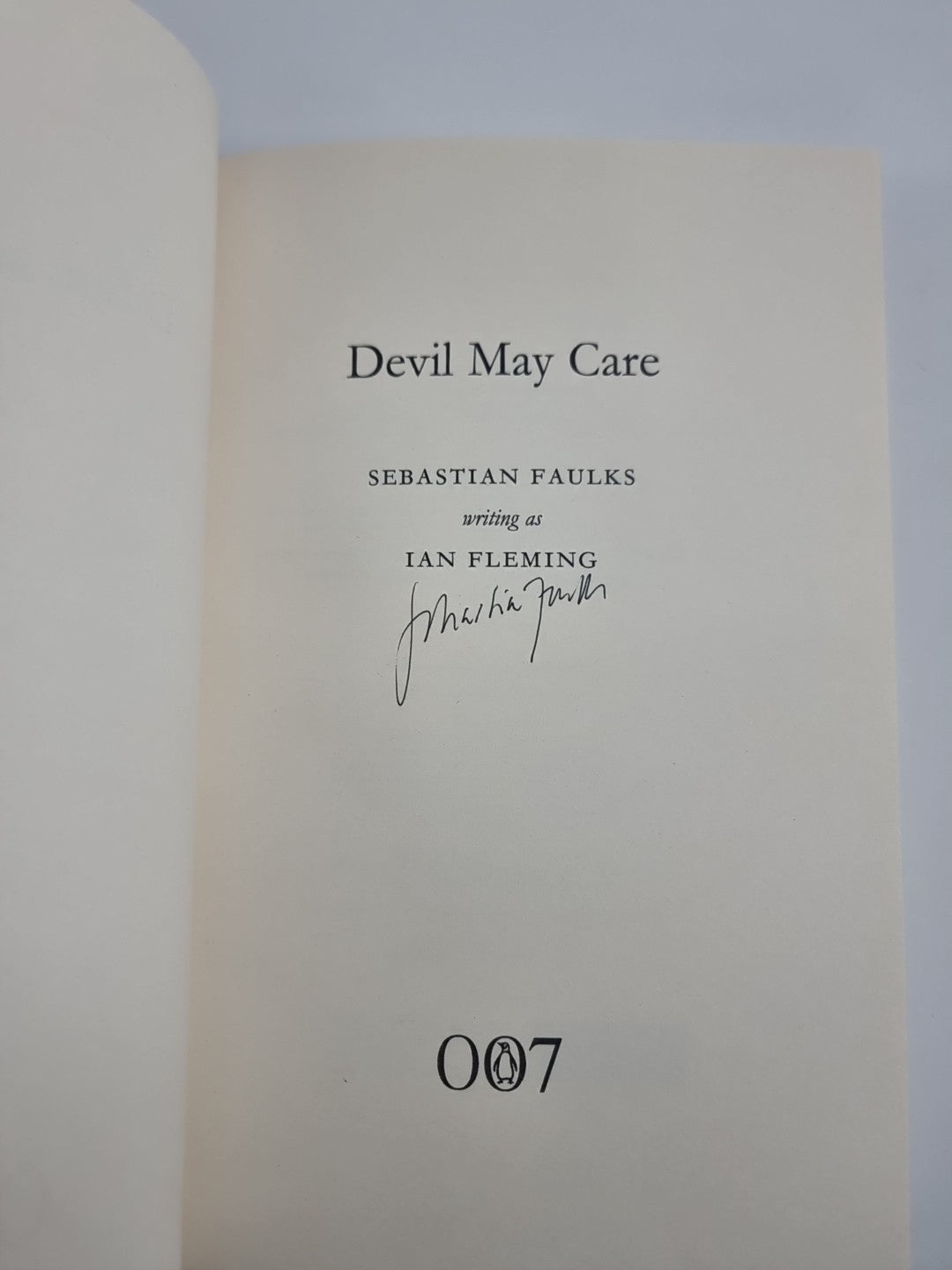 James Bond 007 - Devil May Care - Sebastian Faulks - 1st Edition  signed