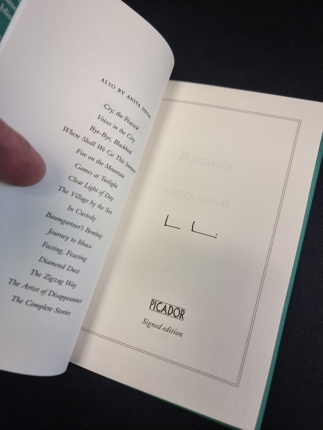 Rosarita  Anita Desai - Signed By Author 