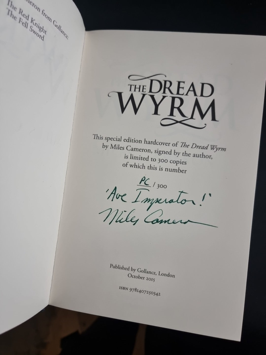 The Traitor Son Cycle: Miles Cameron Complete All 1st Edition All Signed New