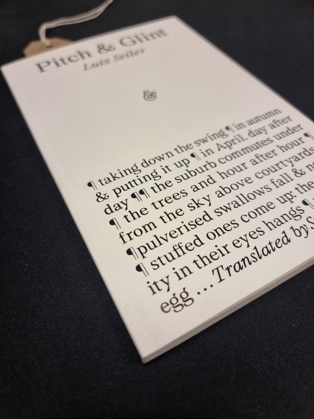 Pitch & Glint by Seiler, Lutz