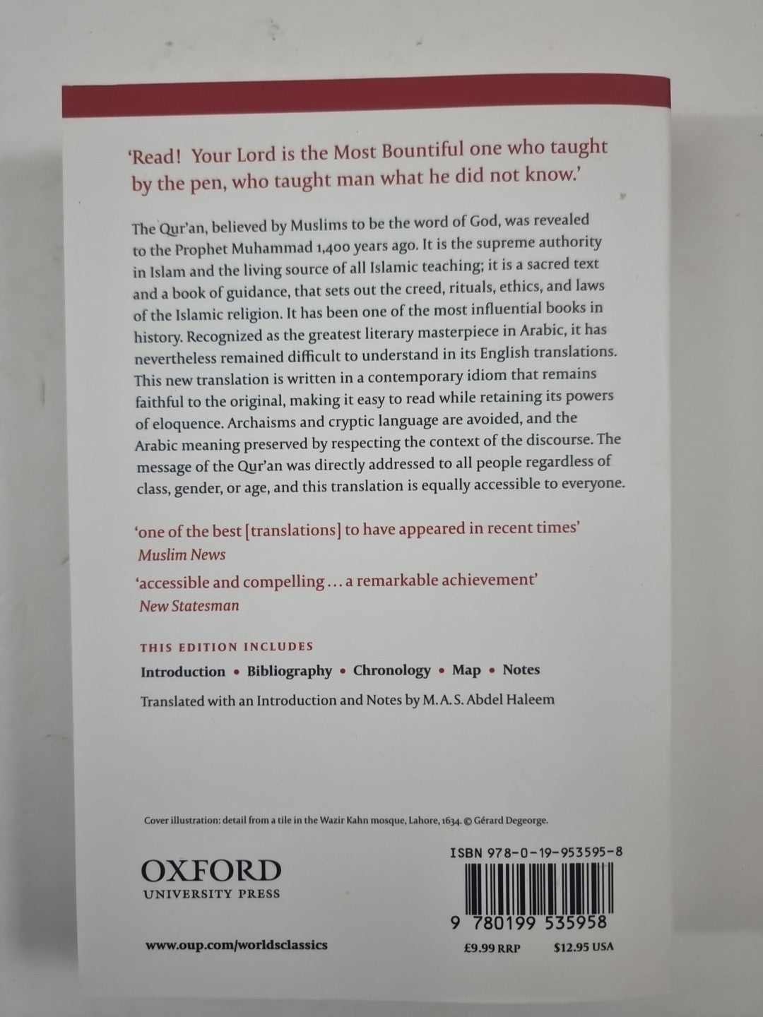 The Qur'an by M. A. S. Abdel Haleem (2008, Paperback) 