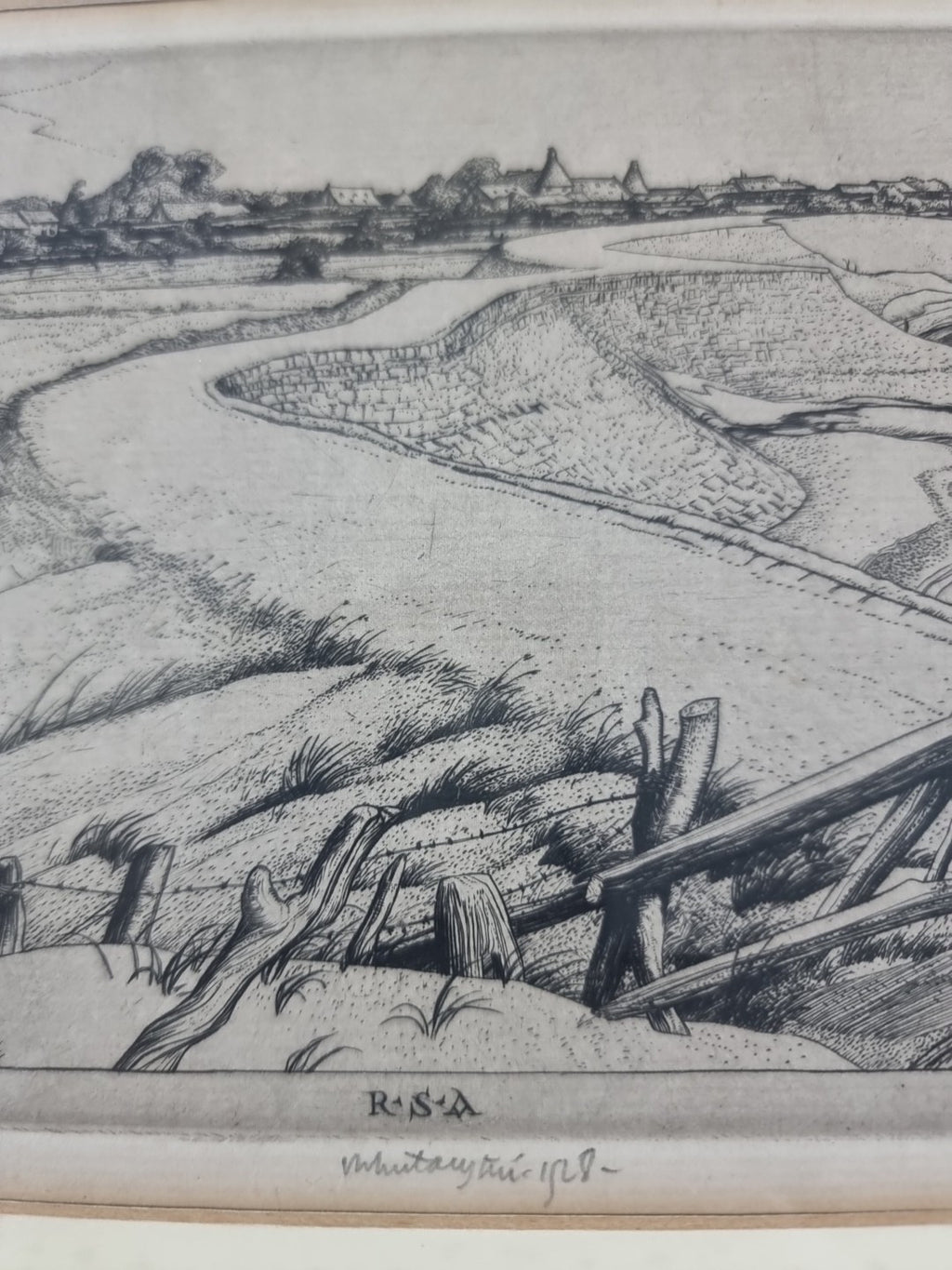 Robert Sargent Austin Signed And Dated Engraving 1928