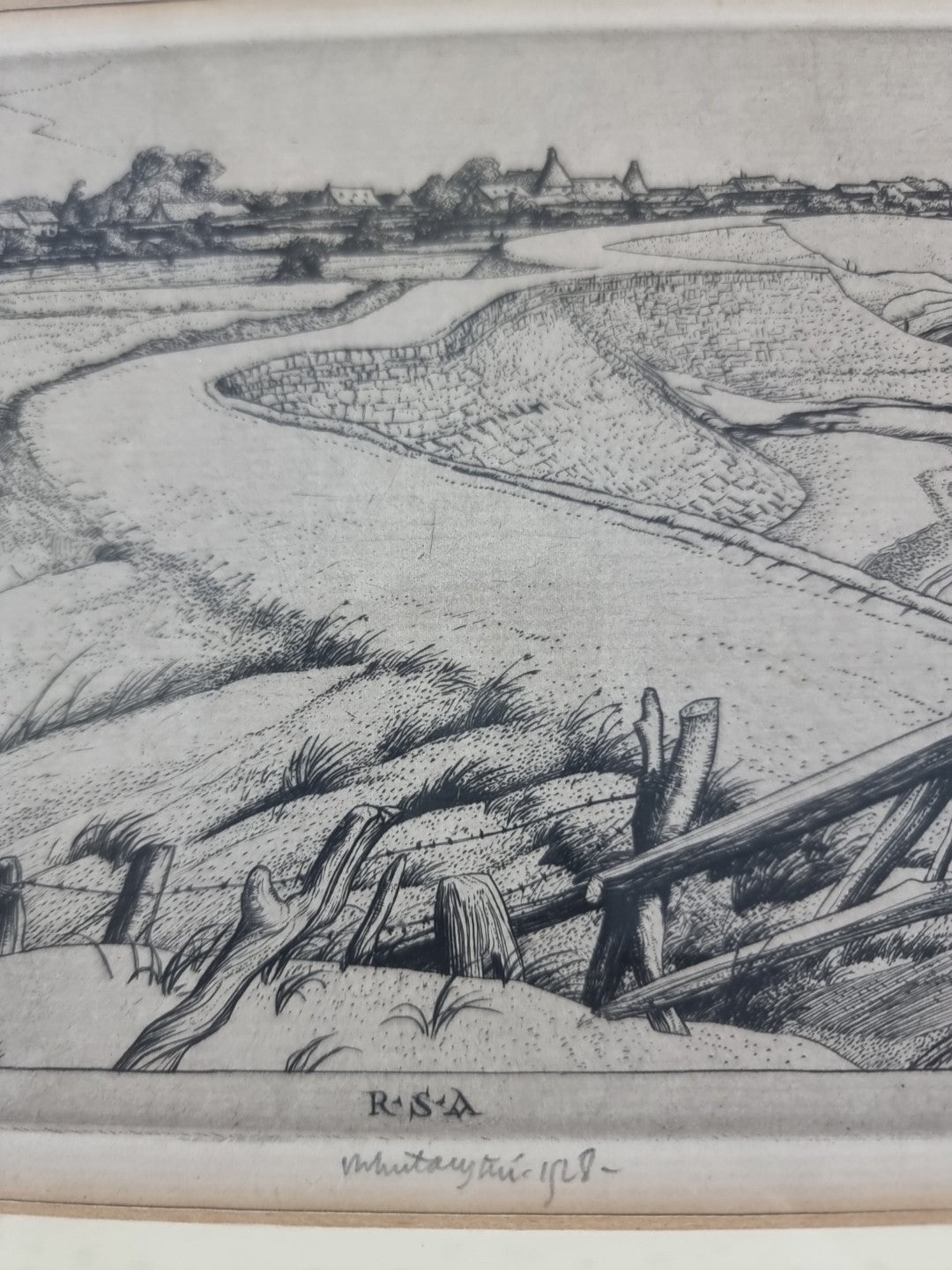 Robert Sargent Austin Signed And Dated Engraving 1928