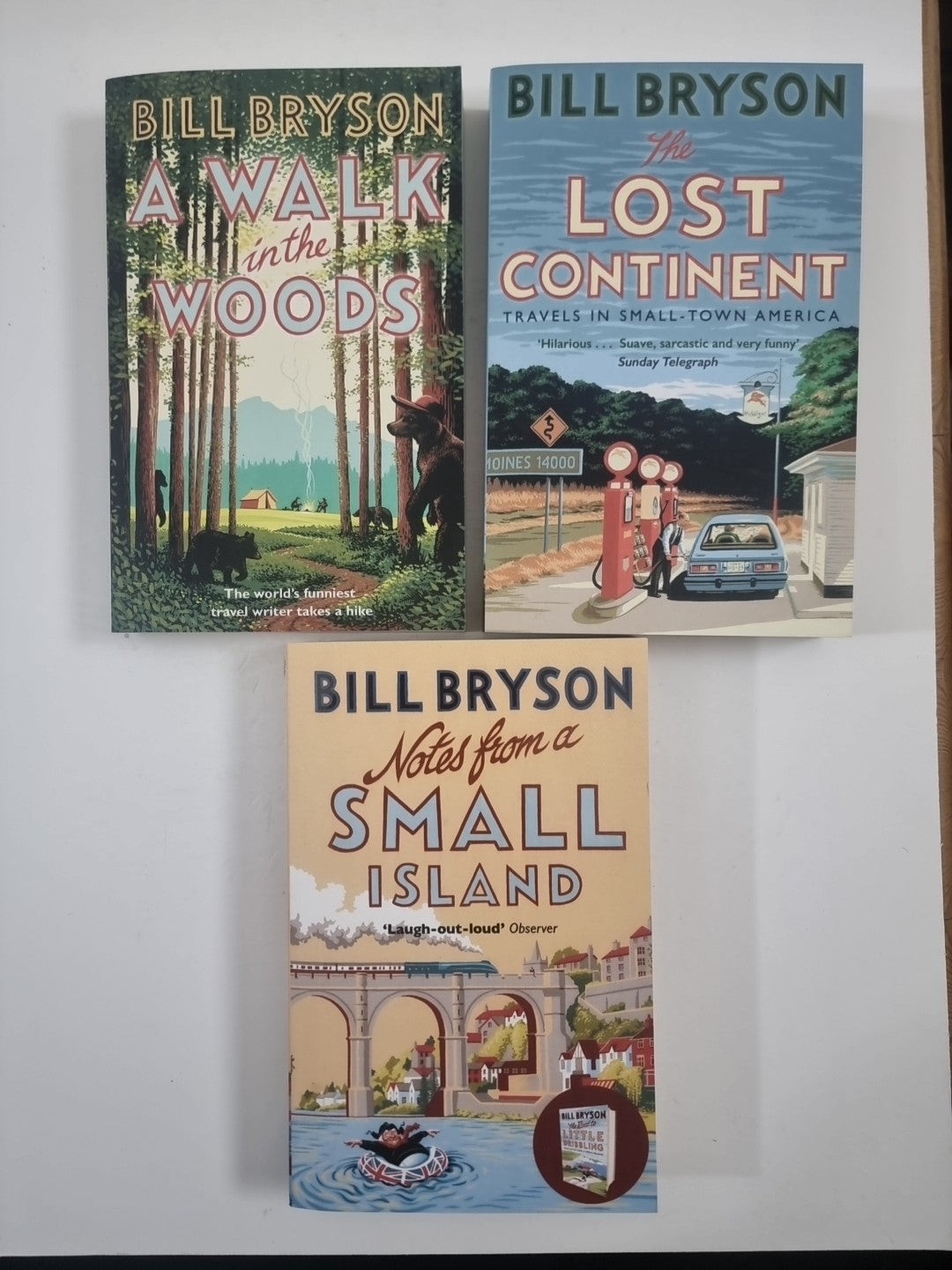 Bill Bryson The Lost Continent, Small Island& A walk in the woods Bundle