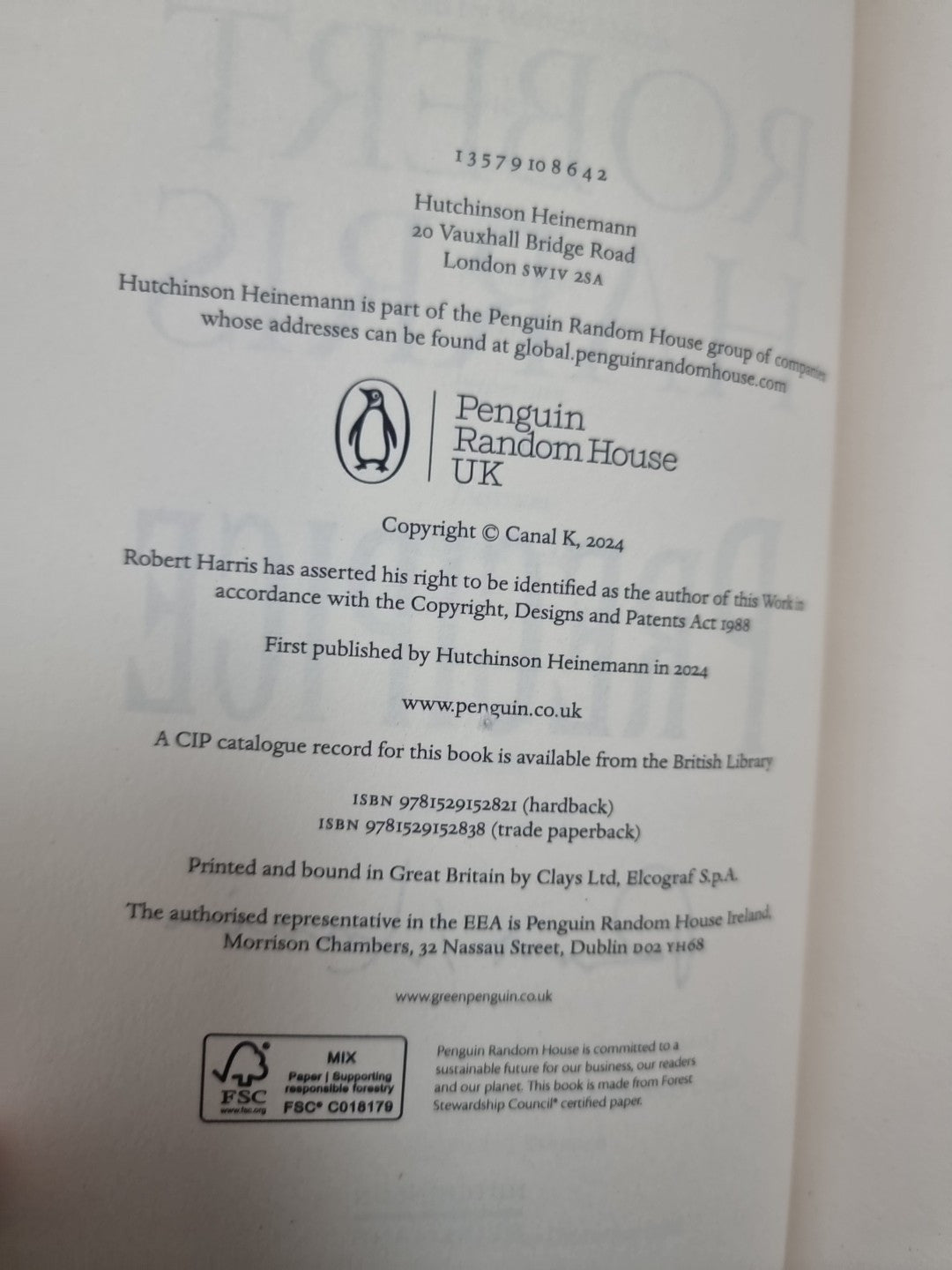 Precipice: The thrilling new novel  Signed 1st Edition 